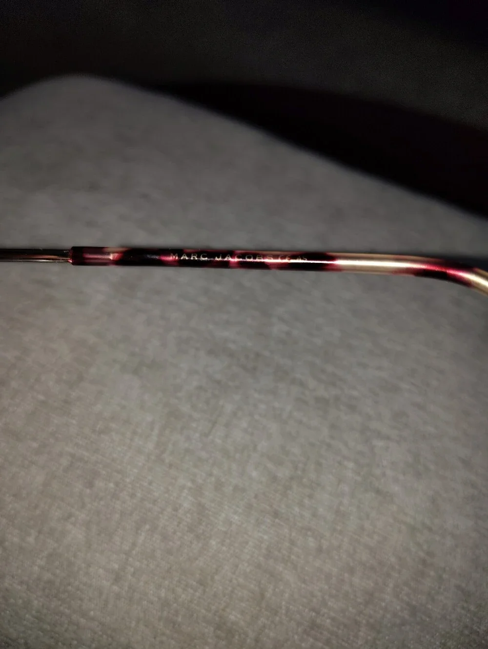 Marc Jacobs Burgundy Cat-Eye Optical Glasses with Gold Temples